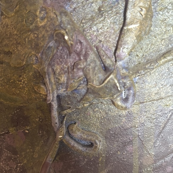 Abstract Purple textured Art Piece by Boyd wood framed on board - Picture 10 of 12